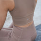 Beige cropped tank top